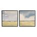 Stupell Industries Cloudy Field Nature Landscape Watercolor Collage by Victoria Barnes - 2 Piece Painting Set Canvas in Blue/Yellow | Wayfair