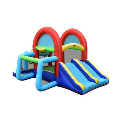 Costway Inflatable Jumping Castle Bounce House with Dual Slides without Blower