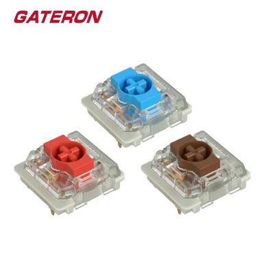 Gateron Low Profile Switch 2.0 For Mechanical Keyboard KS-33 Red Blue Brown 3 Pins Customize