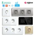 BSEED-Double Prise Murale Intelligente Zigbee Simple Triple Électrique Moniteur d'Alimentation