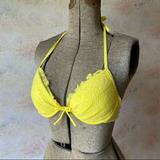 Victoria's Secret Swim | 32a Vs Yellow Eyelet Push Up Bikini Top | Color: Yellow | Size: Xs