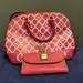 Dooney & Bourke Bags | Dooney And Bourke Sanibel Shoulder Strap Purse And Matching Wallet | Color: Cream/Pink | Size: Os