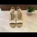 Nine West Shoes | Nine West Wedge Sandals. Size 7 1/2 | Color: Cream | Size: 7.5