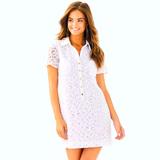 Lilly Pulitzer Dresses | Lilly Pulitzer Nelle Dress In Resort White Lace | Color: White | Size: 16