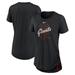 Women's Nike Black San Francisco Giants Side Cinch Fashion Tri-Blend Performance T-Shirt