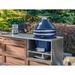 NewAge Products Outdoor Kitchen Platinum 22" Kamado Charcoal Grill Porcelain-Coated Grates/Stainless Steel/Ceramic in Blue | Wayfair 65997