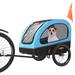 Sepnine Dog Bike Trailer in Gray/Blue/Brown | 31.8 H x 31.5 W x 51.1 D in | Wayfair 10509-Blue