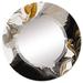 East Urban Home Gold & Black Marble Waves IV - Modern Wall Mirror Metal | 32 H x 32 W x 0.24 D in | Wayfair 3D21C81D09154EFA8A480147D1B102E0