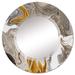 East Urban Home Gold & Black Marble Waves III - Modern Wall Mirror Metal | 32 H x 32 W x 0.24 D in | Wayfair 7F7E746DE60346739937DD8B8DE799EC