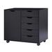 Latitude Run® 5-Drawer Vertical filing cabinet Wood in Black | 26.3 H x 30.7 W x 15.7 D in | Wayfair B6A11A8F34A8487F9CA8B9160AAF6ED3