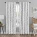 Eclipse Nora Botanical Print Absolute Zero Blackout Window Panel Polyester in Gray | 95 H in | Wayfair FZE003BB3GRY