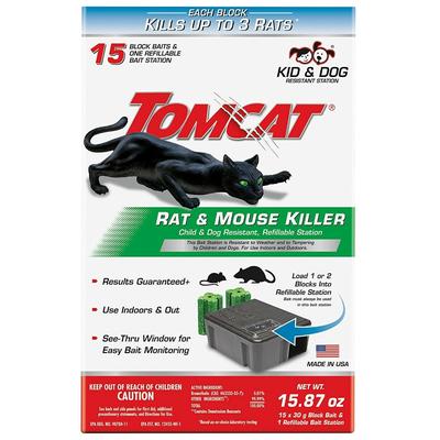 Tomcat 0370910 Rat & Mouse Killer with 1-Rat Station & 15-30 gm Blocks