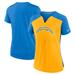 Women's Nike Gold/Powder Blue Los Angeles Chargers Impact Exceed Performance Notch Neck T-Shirt