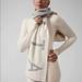 Athleta Accessories | Athleta Women’s Daily Knit Logo Gray Cream Scarf | Color: Cream/Gray | Size: Os