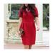 J. Crew Dresses | J. Crew | Allie Red Crepe Short-Sleeved Dress | Color: Red | Size: 0