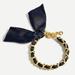 J. Crew Jewelry | J. Crew Nwt Navy Fabric Chain Bracelet | Color: Blue/Gold | Size: Os