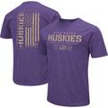 Men's Colosseum Purple Washington Huskies OHT Military Appreciation Flag 2.0 T-Shirt