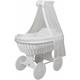 Landau/berceau pour bébé complet, beaucoup modèles disponibles:blanc, Cadre/roues peintes en blanc