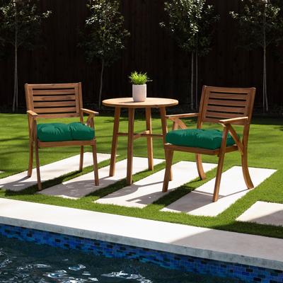 Sorra Home Sunbrella Tufted Chair Cushion Round U-Shaped Back 19 x 19 x 3