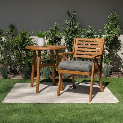 Sorra Home Sunbrella Tufted Chair Cushion Round U-Shaped Back 19 x 19 x 3