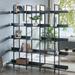 5Tier Industrial Bookshelf Freestanding Bookcases Open Display Storage - 70.9"H