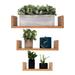 Mind Reader 3 Pack Of U Floating Wall Shelves with Invisible Brackets