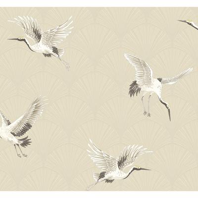 NextWall Cranes Peel and Stick Wallpaper