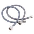 WOWOW Faucet Supply Lines, Bathroom Kitchen Faucet Connector Braided Water Supply Line 3/8" Comp X 1/2" Fip 2Pcs (1 Pair) in Gray | Wayfair