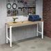 Dotted Line™ Ben Workbench Metal/Manufactured Wood in White | 37.6 H in | Wayfair 67F80C16CF84459A9E0C49DA48DF03F5