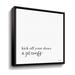 Trinx Kick Off Your Shoes Gallery Wrapped Floater-Framed Canvas in Black/White | 10 H x 10 W x 2 D in | Wayfair 66D074FF0A19415DBF55E77DBF0BCCB3