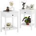 Andover Mills™ Hambrick 23.6" Tall 1 - Drawer Nightstand Wood in White | 23.6 H x 18.1 W x 13 D in | Wayfair 51D64AEC27734268A8890D4EDE79329D