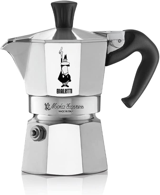 Bialetti Caffettiera Moka Express Aluminium, Silber, 1 Tasse Fassungsvermögen Image