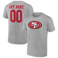 Men's Fanatics Branded Heathered Gray San Francisco 49ers Team Authentic Custom T-Shirt