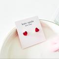 Kate Spade Jewelry | Last Onekate Spade My Love Heart Stud Earrings Red | Color: Gold/Red | Size: Os