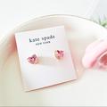 Kate Spade Jewelry | Last Onekate Spade My Love Heart Stud Earrings Pink | Color: Gold/Pink | Size: Os