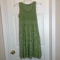Athleta Dresses | Athleta Vyasa Green Leaf Tiger Lily Sleeveless Dress Size M | Color: Green | Size: M