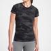 Athleta Tops | Athleta Momentum Seamless Camo Tee | Color: Black/Gray | Size: S