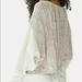 Free People Sweaters | Free People Honey Cable Pullover Sweater Shell White Gray Combo | Color: Cream/Gray | Size: S