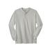 Men's Big & Tall Lightweight Long Sleeve Henley by KingSize in Heather Grey (Size 6XL)