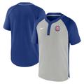 "T-shirt Nike Royal/Argent Chicago Cubs City Plate Performance Henley Raglan pour Homme"