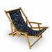 East Urban Home Avenie Reclining Beach Chair Solid Wood in Orange/Gray/Blue | 32 H x 24.5 W x 45 D in | Wayfair DB3A4C28E93A4681A9AA4DA489EEA1A8