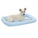 MidWest Homes for Pets Deluxe Fashion Bolster Pet Bed Faux Leather/Polyester in Blue | 3 H x 30 W x 9 D in | Wayfair 40218-PB