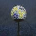 Arlmont & Co. Jamier Mosaic Gazing Globe Garden Stake Glass | 34.05 H x 7.99 W x 7.99 D in | Wayfair 93660FA7314A449EA24001E9EC86EBBA
