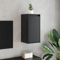 vidaXL Wall Cabinet Black 30x30x60 cm Solid Wood Pine