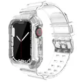 Coque + Bracelet pour Apple Watch 41mm 45mm 40mm 44mm 42mm/38mm accessoires Bracelet Transparent