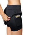 Jupe-short athlétique active avec poches pour femme short double couche grande taille course à