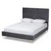 Fabrico Glam & Luxe Velvet Upholstered Metal Platform Bed