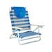 Ostrich South Beach Sand Chair, Portable Outdoor Camping Pool Recliner, Stripe - 2.2