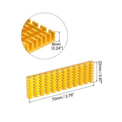 Aluminum Heatsink Self Adhesive with Notch for M.2 SSD