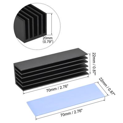 Aluminum Heatsink with Tools and Pre-Cut Thermal Pad